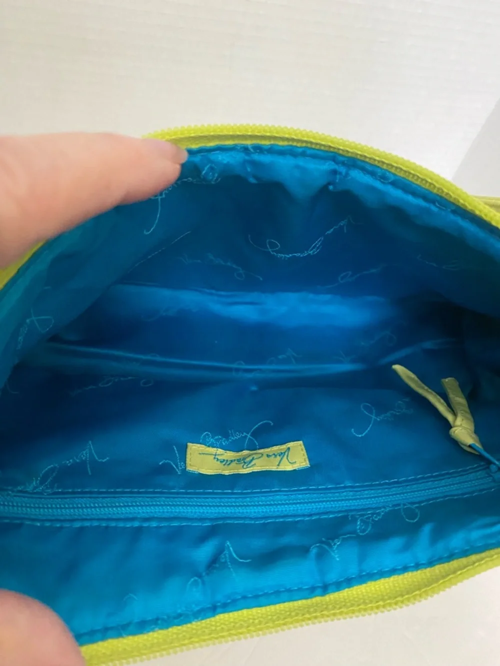 Vera Bradley Quilted Lime Green Satchel Shoulder Bag Retired